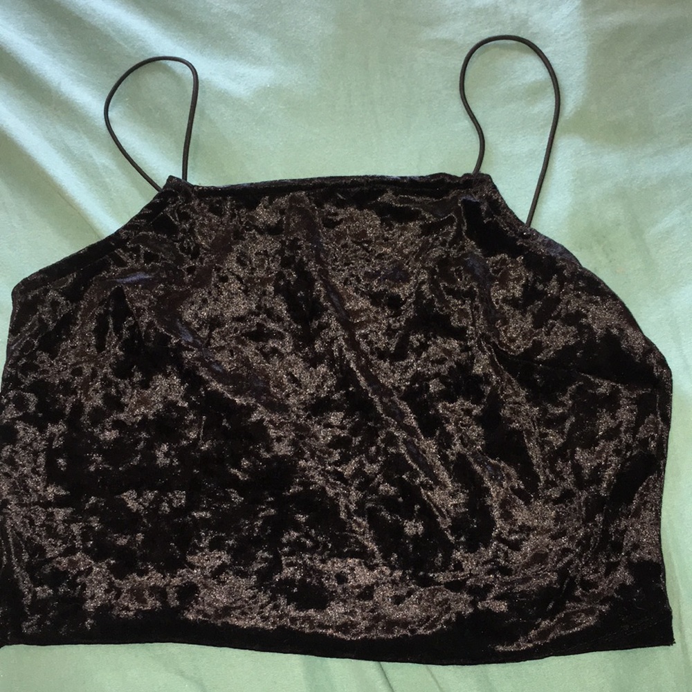 velvet crop top